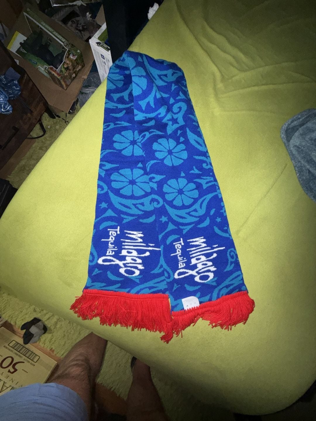 Milagro Tequila Promotional Floral Pattern Fringe Scarf 2