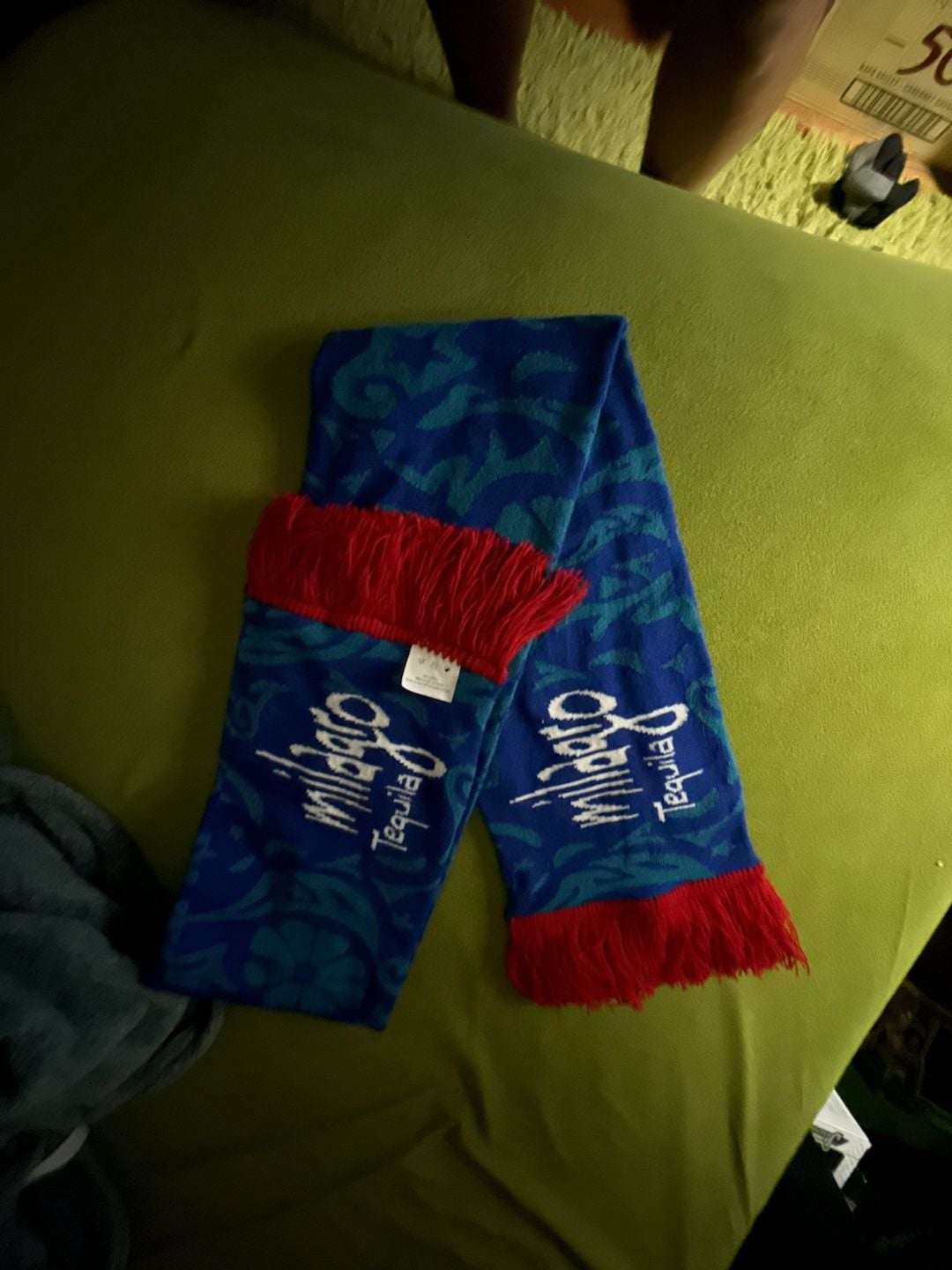 Milagro Tequila Promotional Floral Pattern Fringe Scarf 4