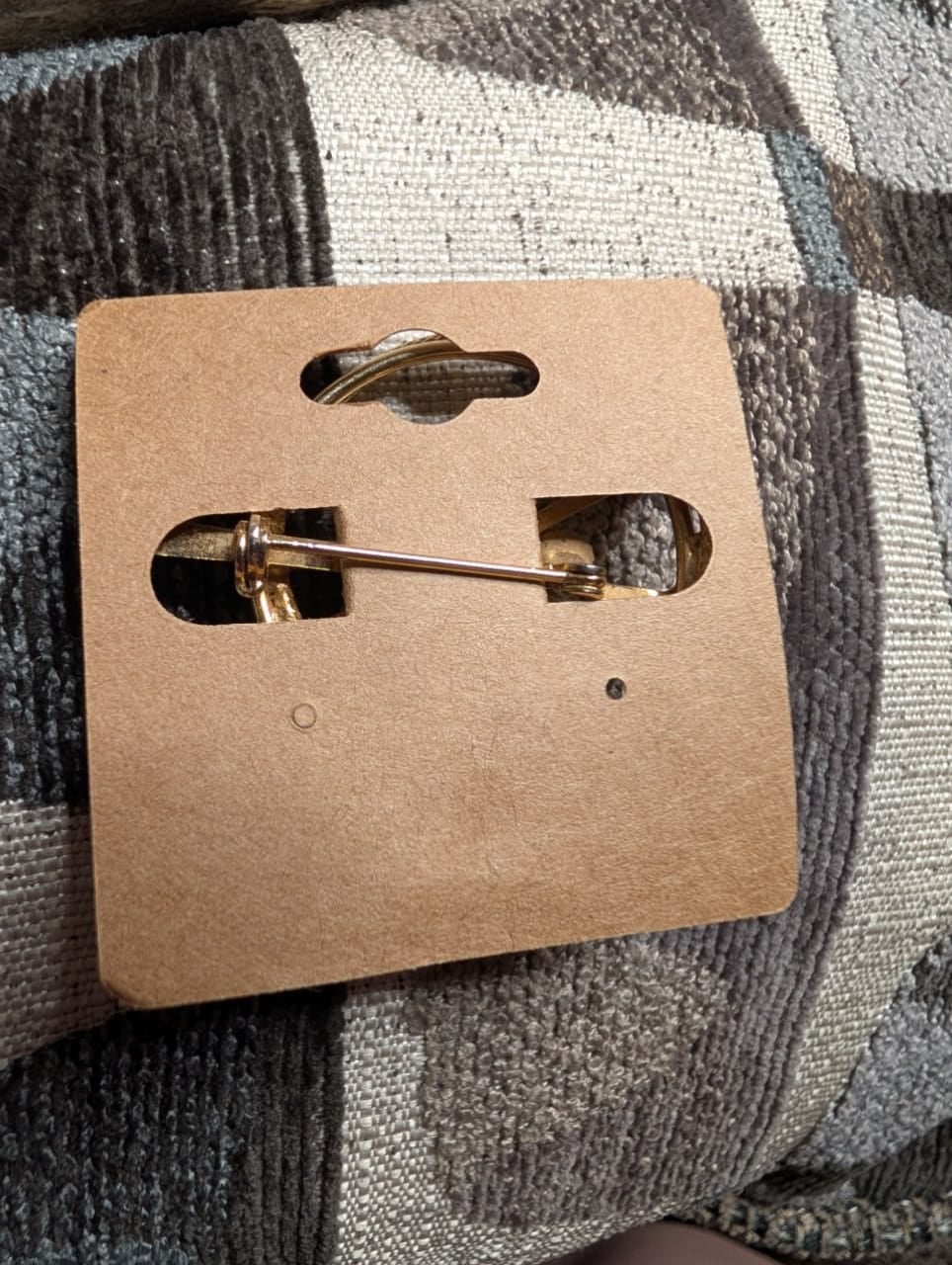 Vintage Gold Tone Golf Clubs and Faux Pearl Brooch Pin 3