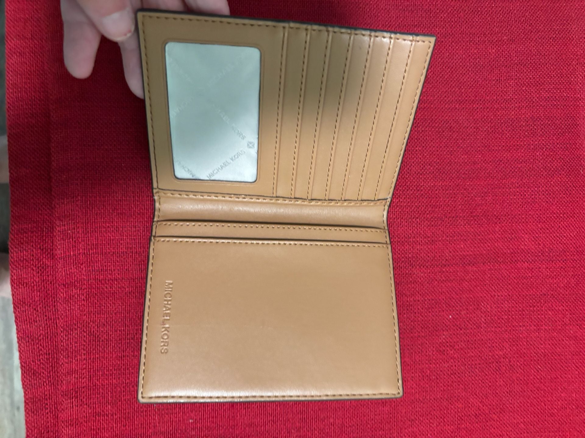 Michael Kors Signature Logo Bifold Card Organizer Wallet 3