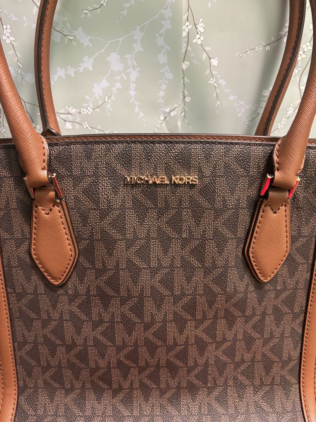 Michael Kors Sheila Medium Logo Brown Satchel Bag 2