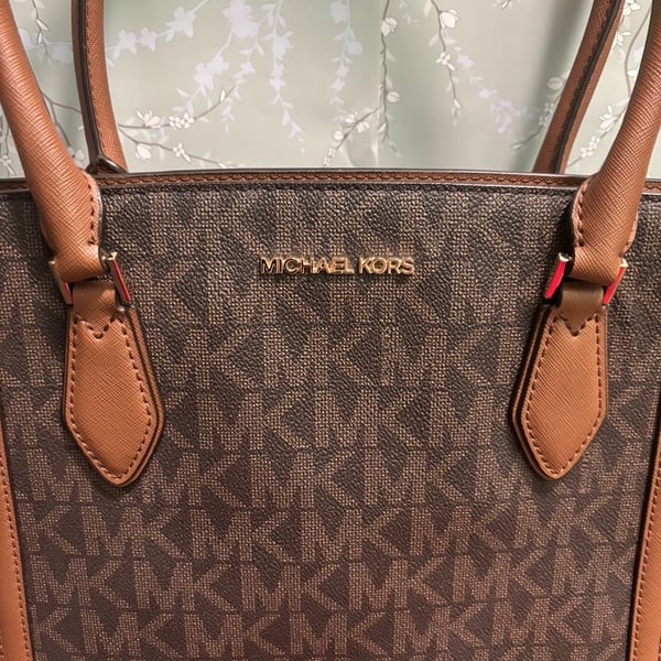 Michael Kors Sheila Medium Logo Brown Satchel Bag