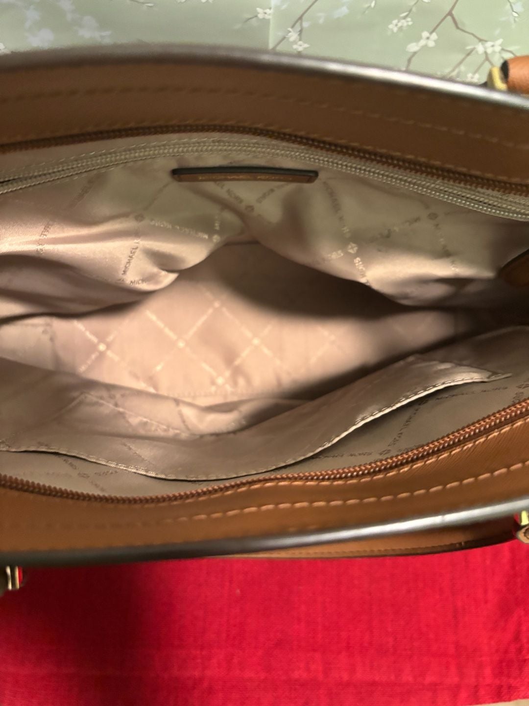 Michael Kors Sheila Medium Logo Brown Satchel Bag 4