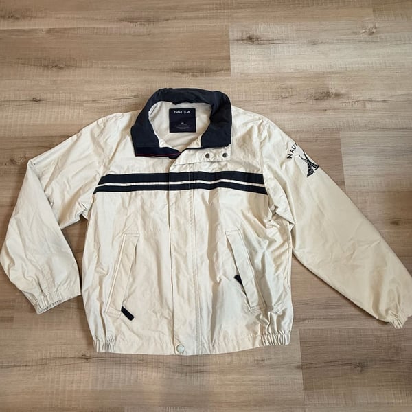 Vintage Nautica Competition Sailing Jacket with Logo Sleeve Detail