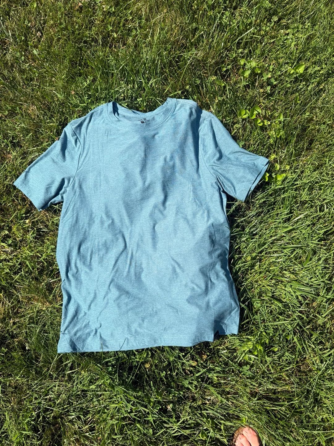 Skechers Men's Blue Heathered Short Sleeve Crew Neck T-Shirt 2