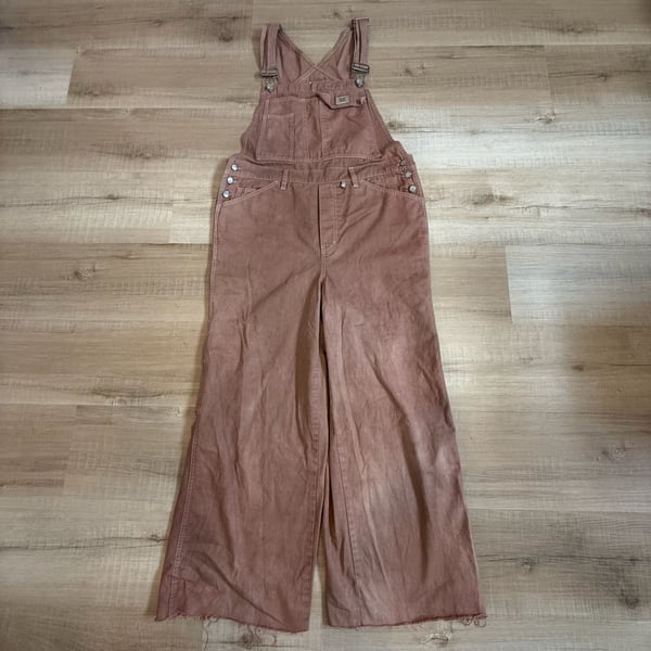 Vintage 90s Calvin Klein Jeans Wide Leg Utility Overalls in Mauve Brown