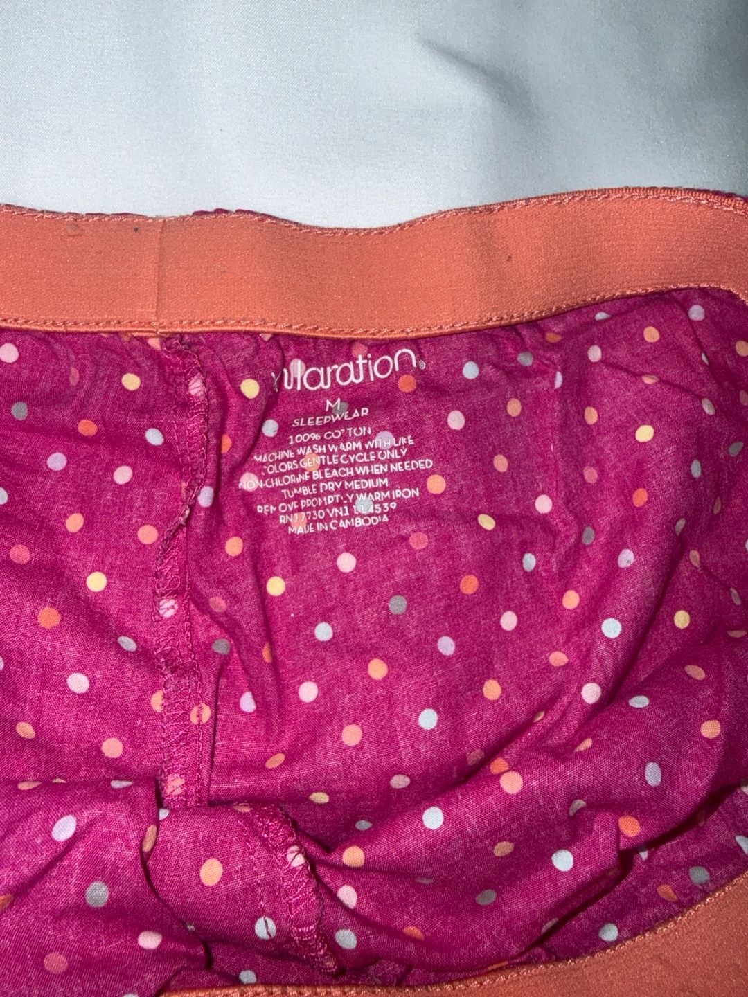 Xhilaration Women's Pink Polka Dot Cotton Sleep Boxer Shorts 2