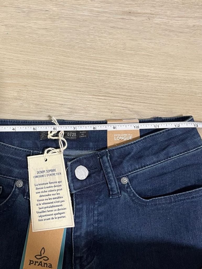 prAna Women's Kayla Indigo Jeans, Dark Wash, Size 0/25 Tall 7