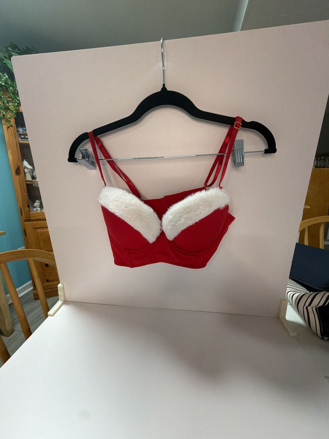 Claussa Women's Push Up Demi Bra – Dark red – Forever Blondes 1