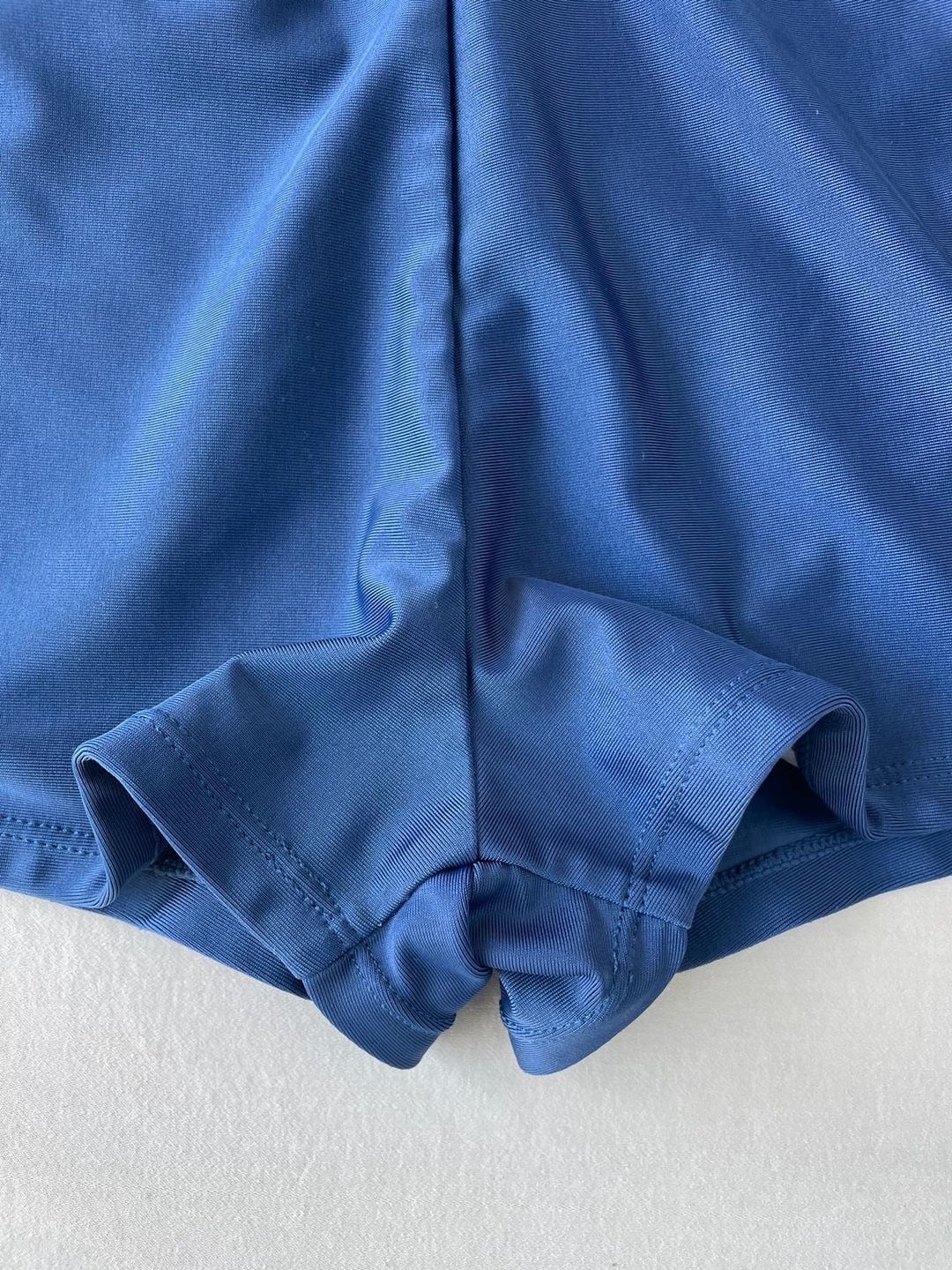 Solid Navy Blue Athletic Swim Shorts Size 14 3