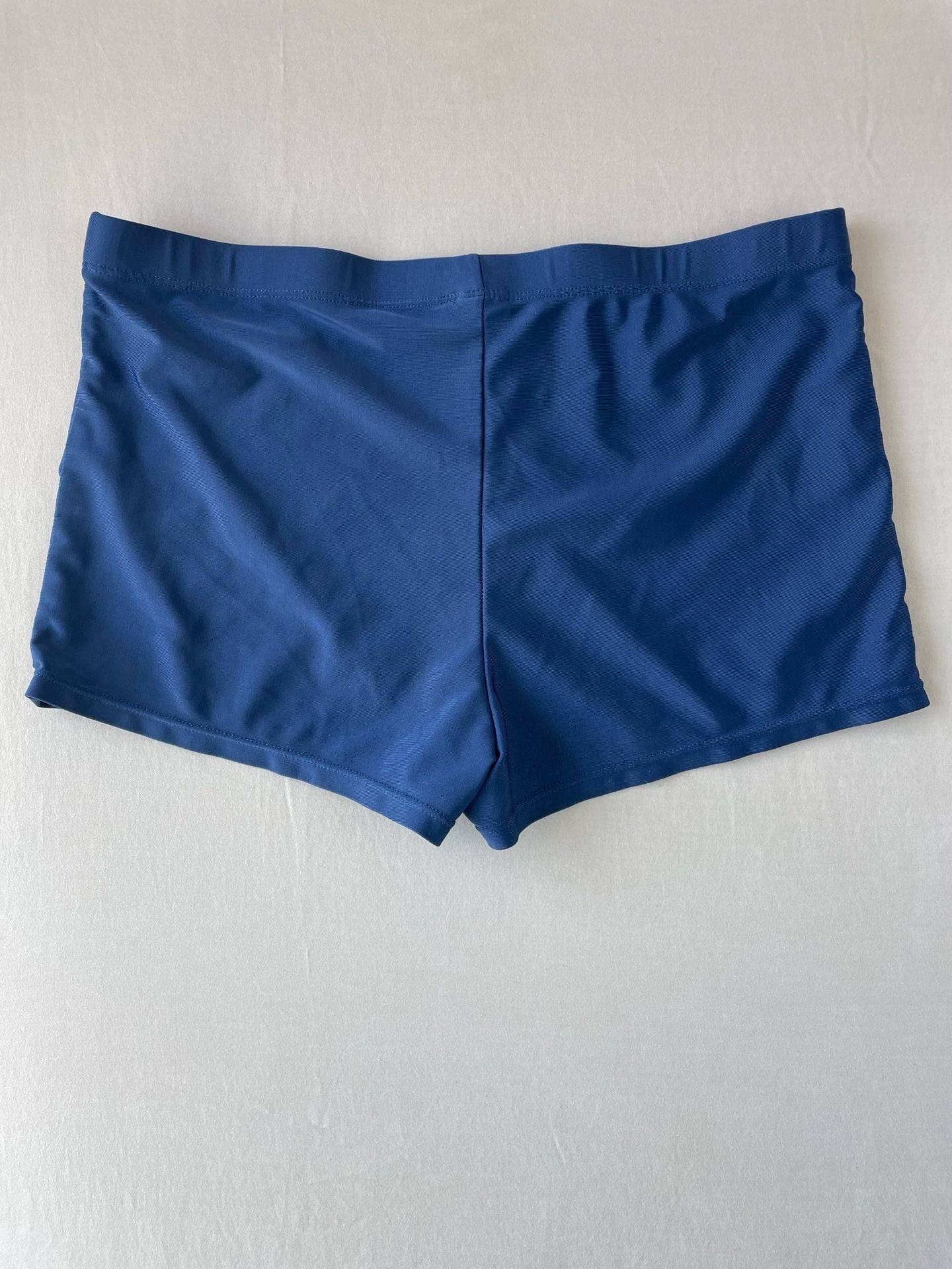 Solid Navy Blue Athletic Swim Shorts Size 14 7