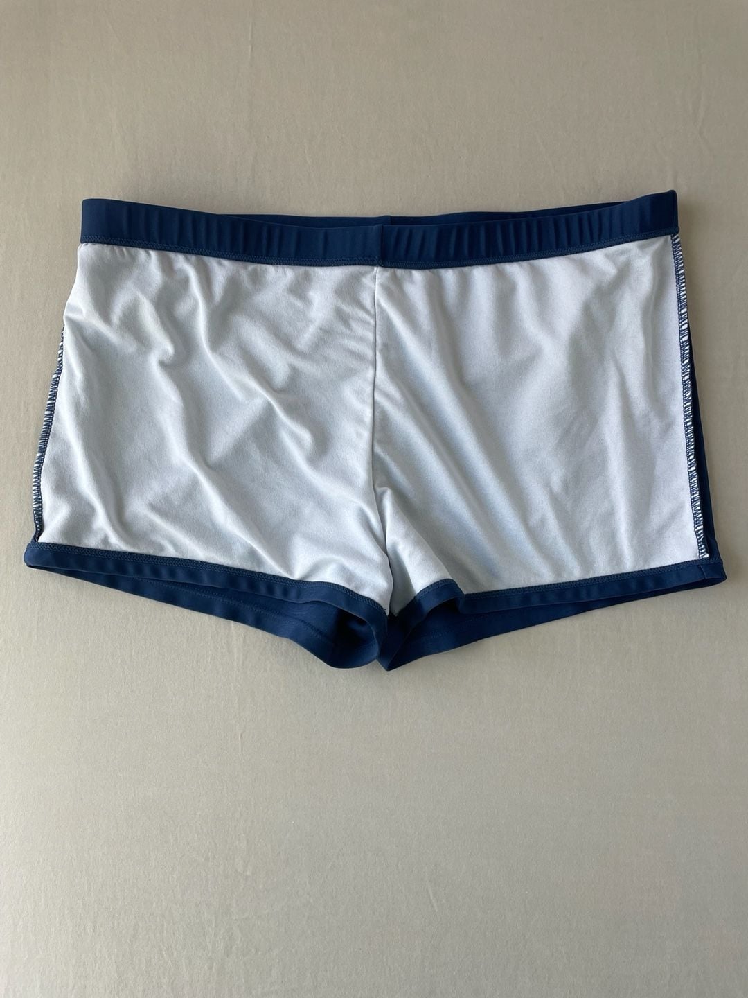 Solid Navy Blue Athletic Swim Shorts Size 14 11