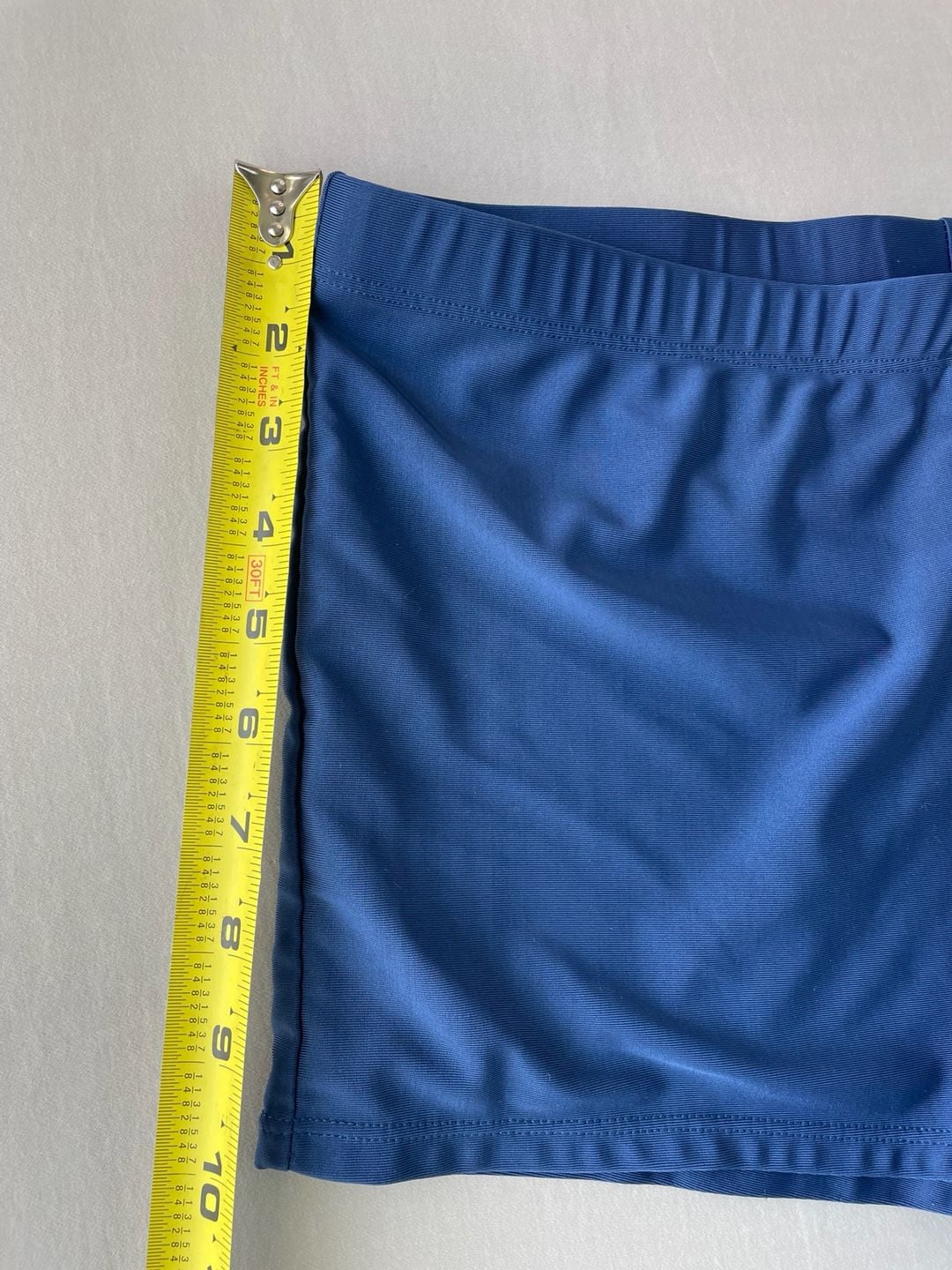 Solid Navy Blue Athletic Swim Shorts Size 14 12