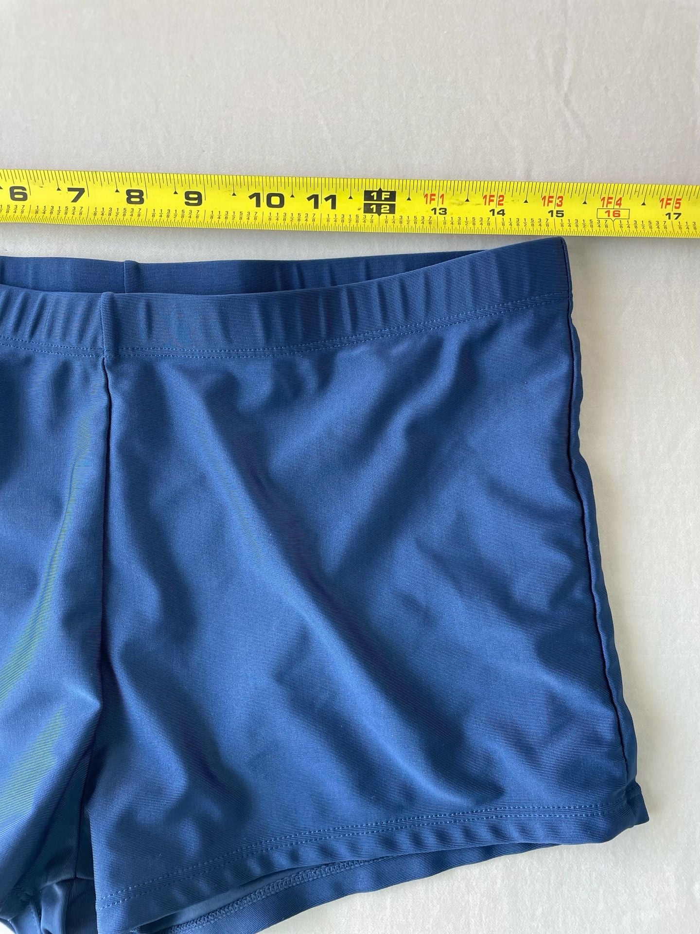 Solid Navy Blue Athletic Swim Shorts Size 14 14