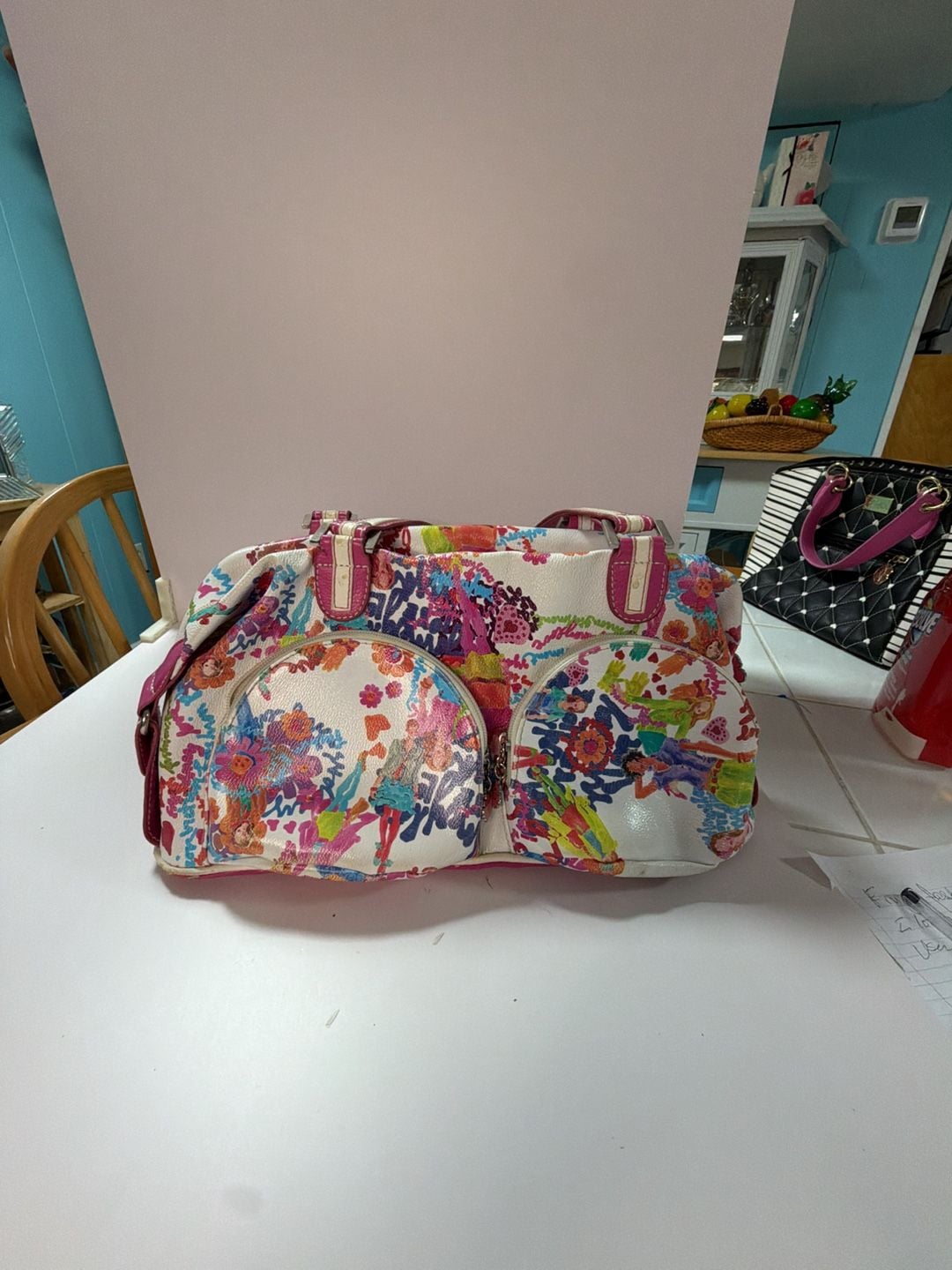 Sydney Love Colorful Floral Graphic Print Satchel Bag 2