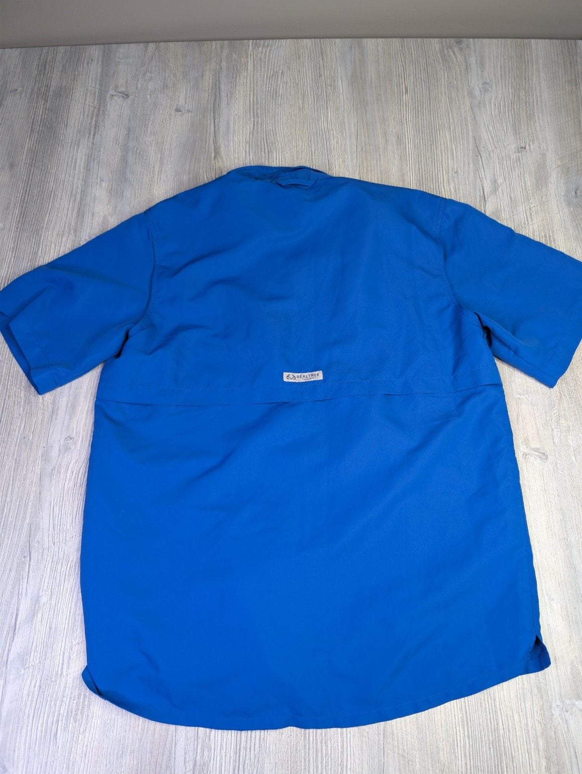 Realtree Fishing Men's Lapis Blue Short Sleeve Performance Fishing Shirt 4