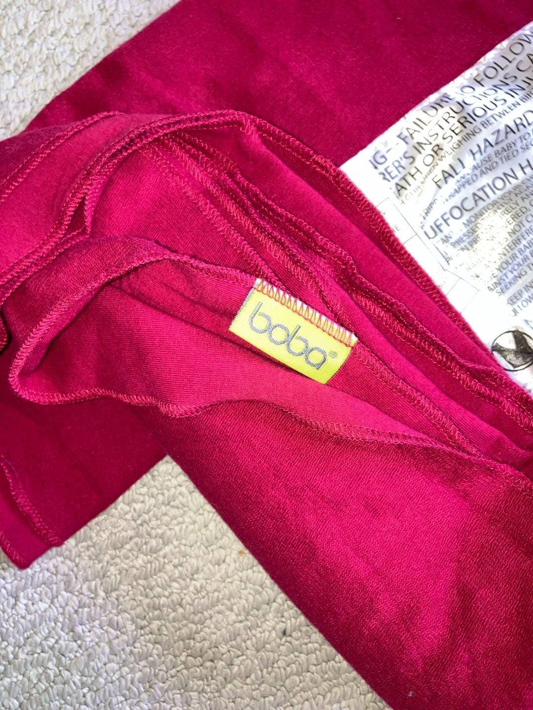 Boba Wrap Baby Carrier - Berry/Red 2