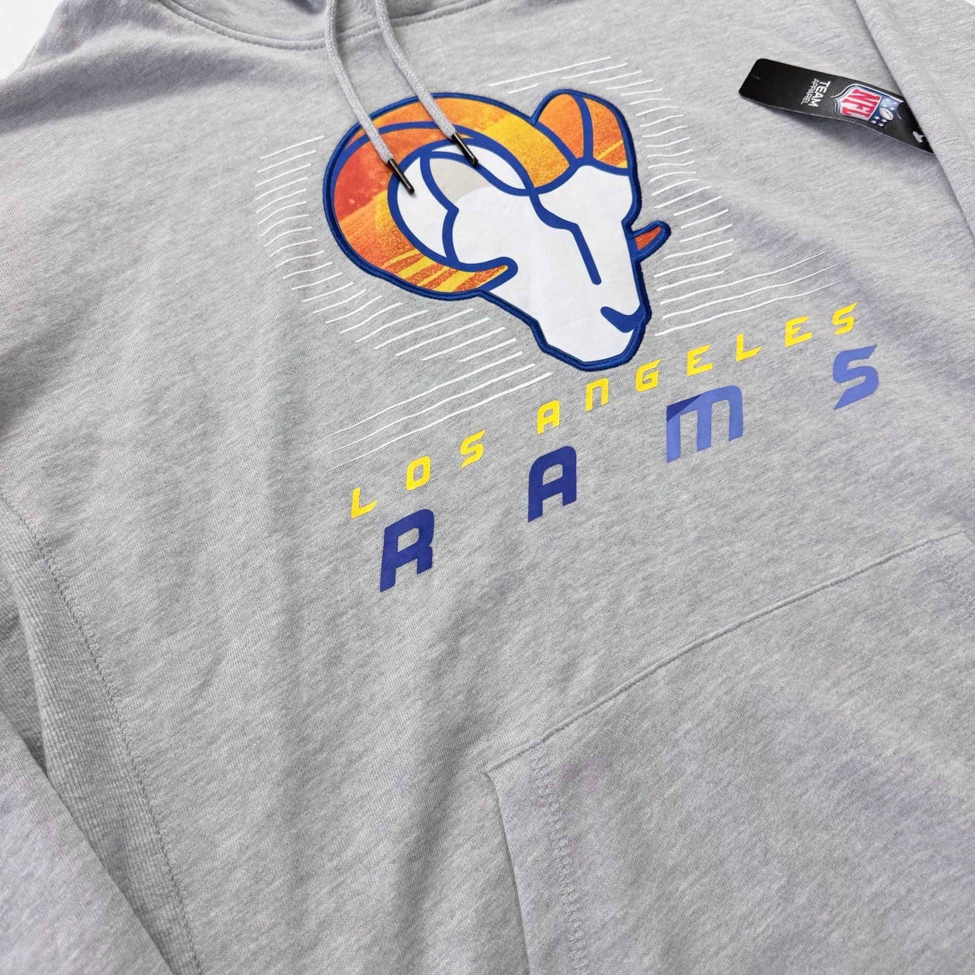 NWT NFL Los Angeles Rams Graphic Pullover Hoodie XXL Gray 3