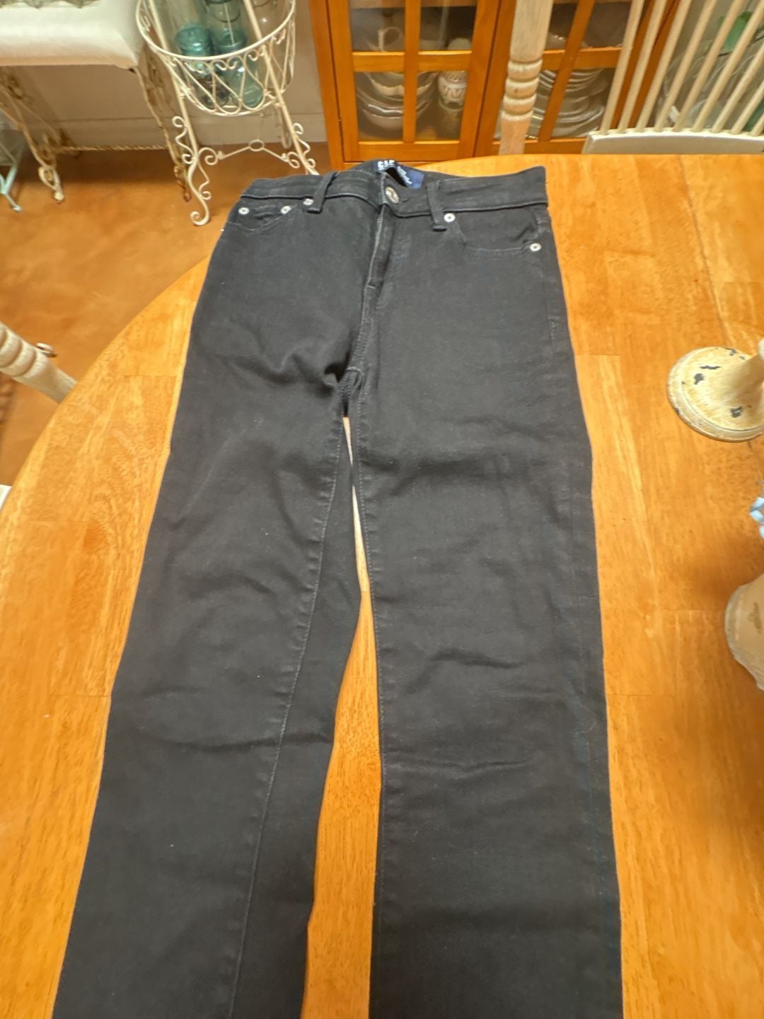 Gap Denim Classic Straight Leg Jeans Black Size 0/25 2