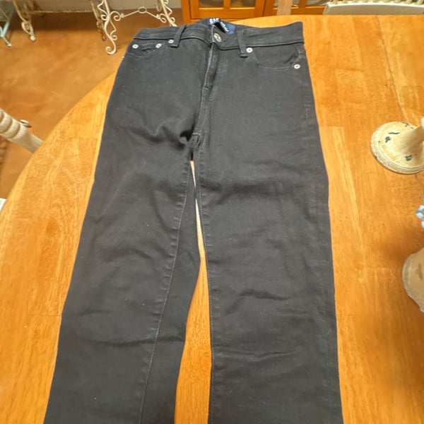 Gap Denim Classic Straight Leg Jeans Black Size 0/25