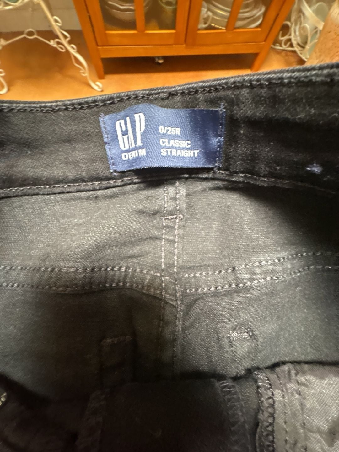 Gap Denim Classic Straight Leg Jeans Black Size 0/25 4