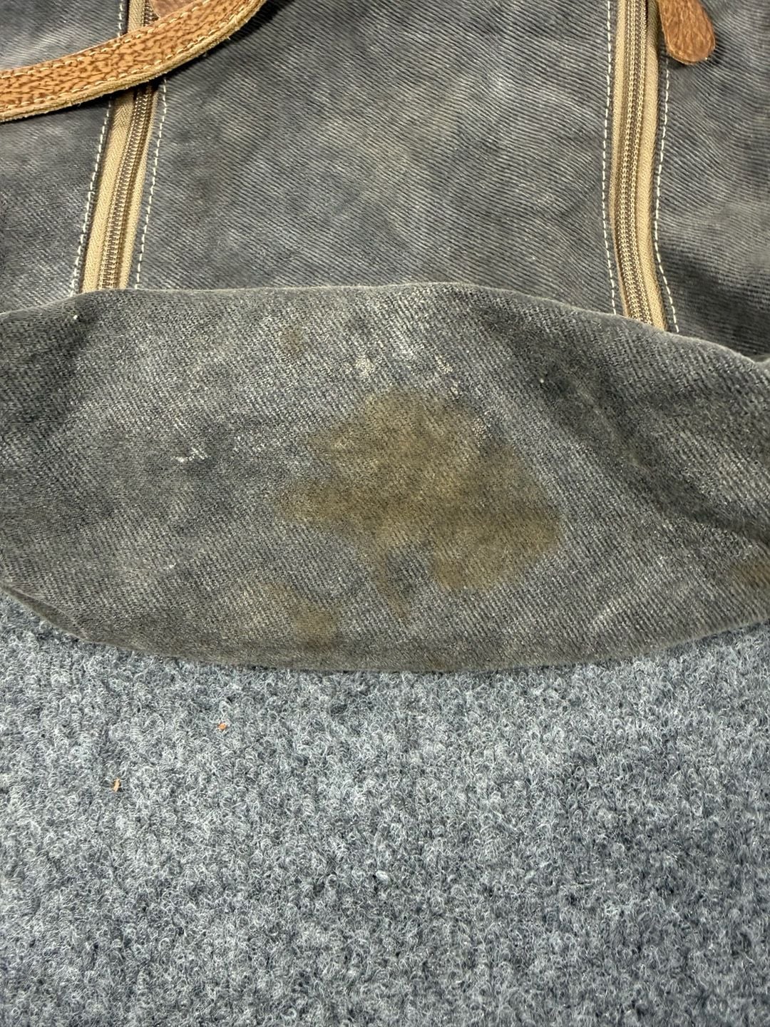 Myra Bag Upcycled Canvas and Genuine Leather Tote Bag with Floral Damask Pattern 10