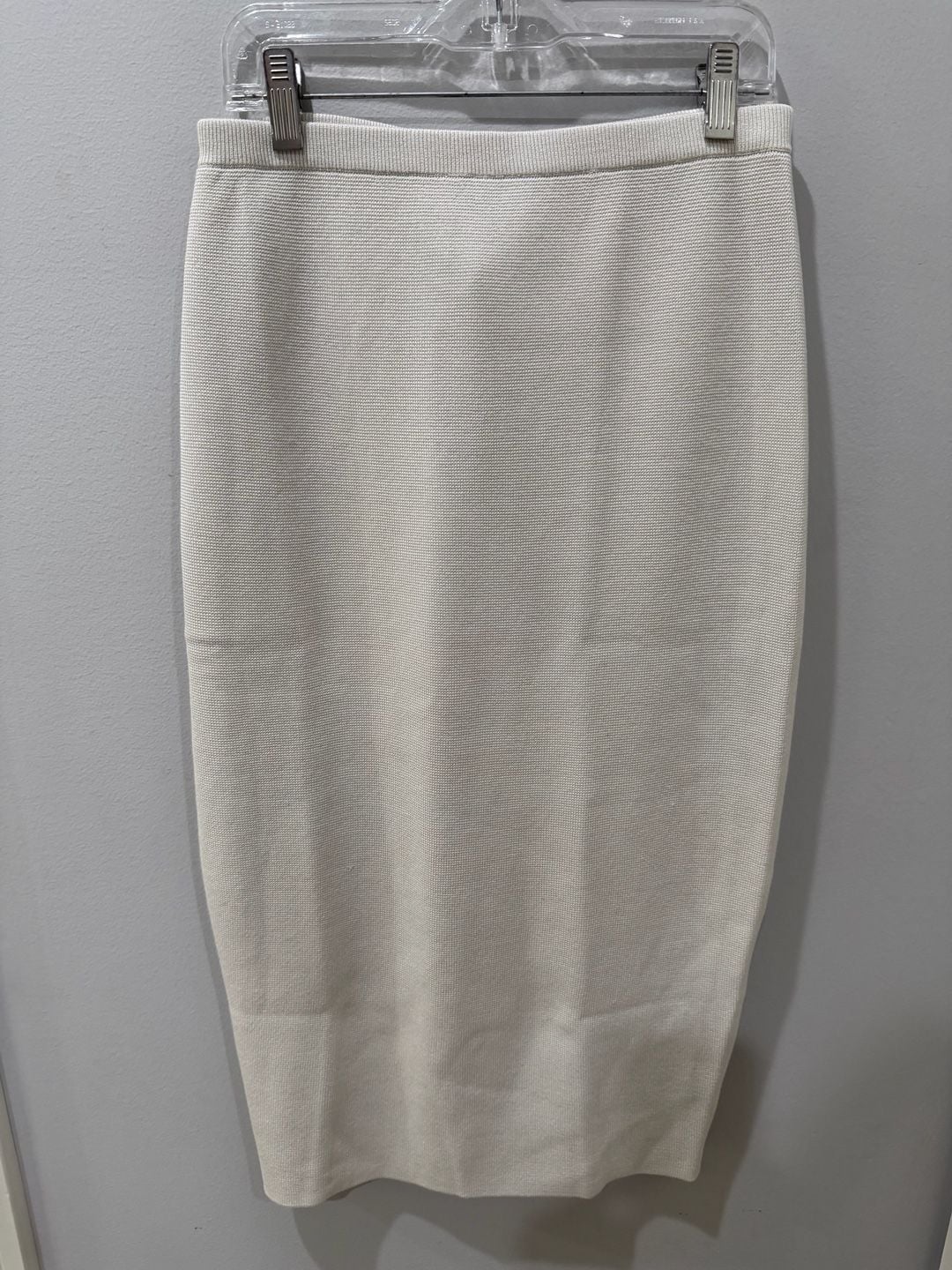Silk & Organic Cotton Pencil Skirt in Bone - size petite xs 2