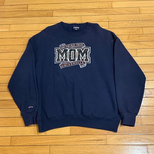 Vintage 90s Jansport Michigan Tech University Mom Embroidered Crewneck XL