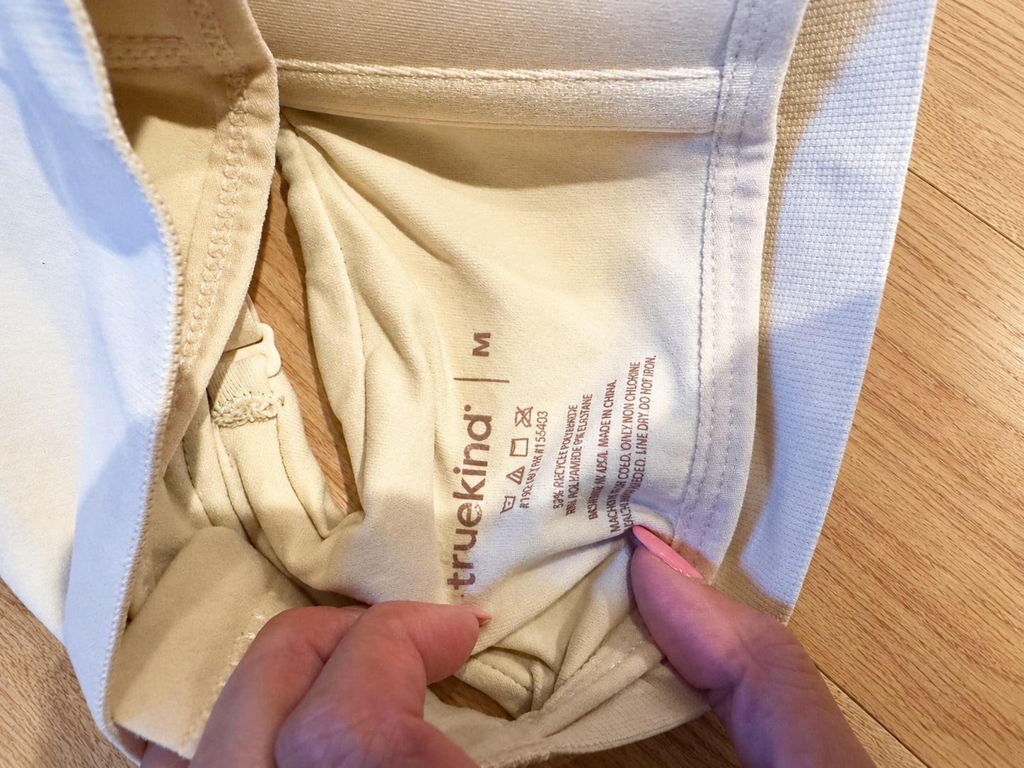 truekind Women's Everyday Throw-On Wireless Bra - Beige, Size Medium 3