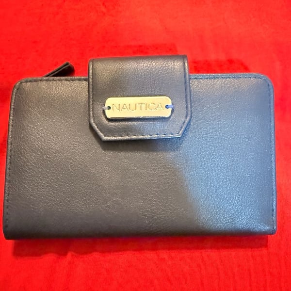 Nautica RFID Protected Bi-Fold Wallet in Blue