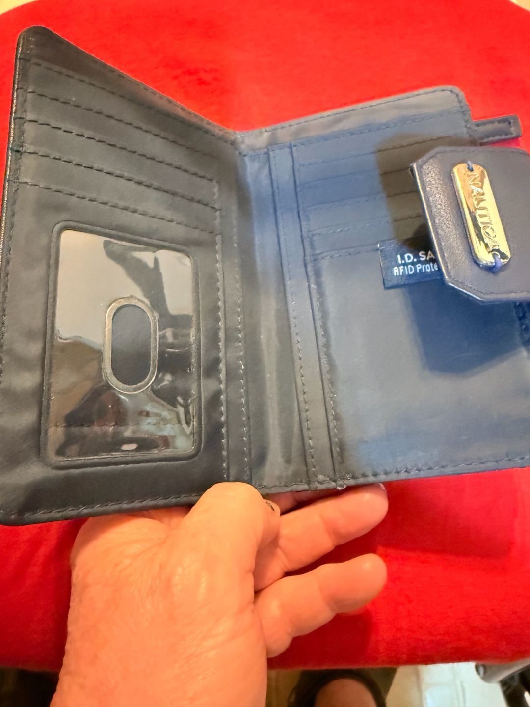 Nautica RFID Protected Bi-Fold Wallet in Blue 3