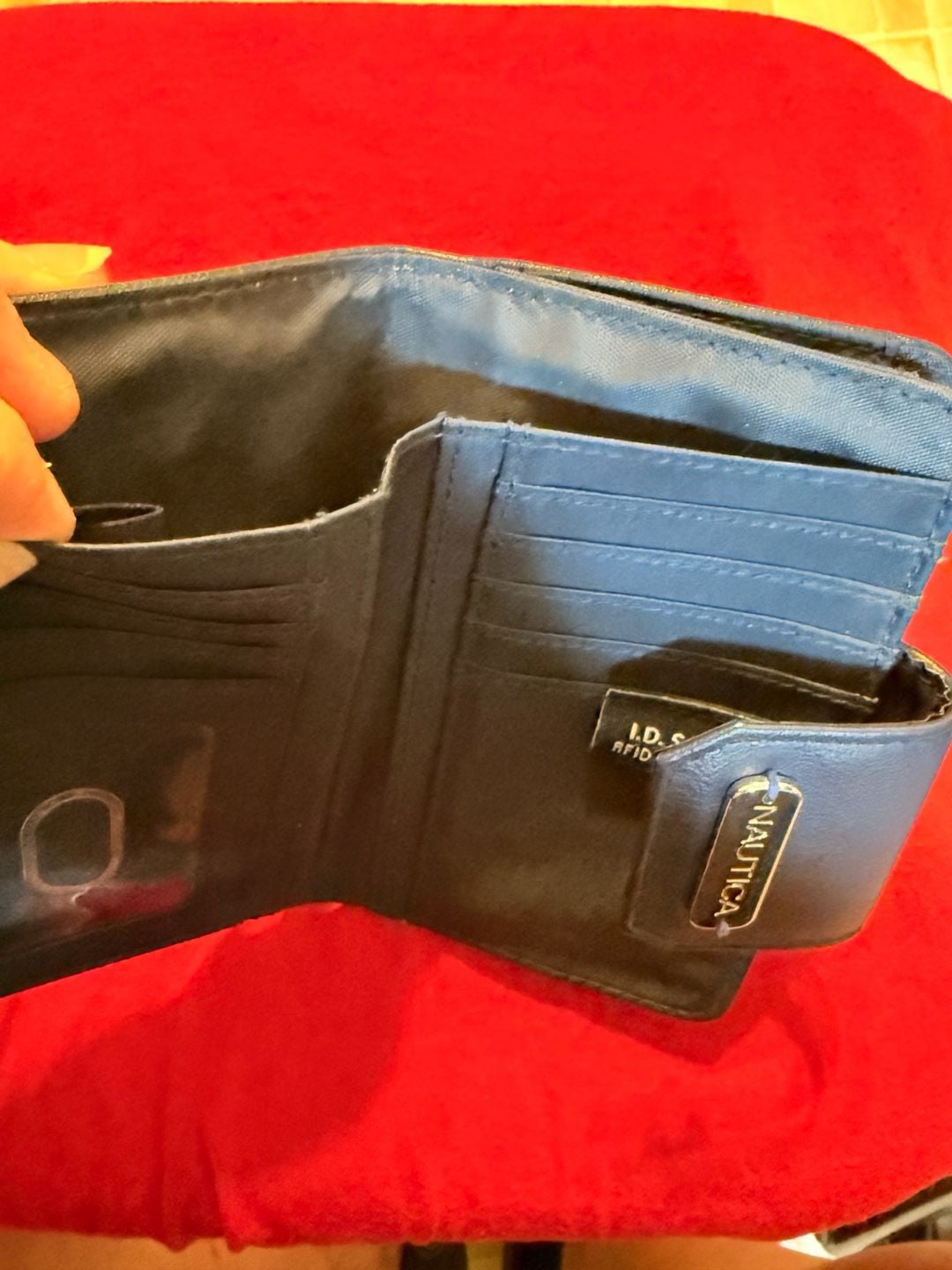 Nautica RFID Protected Bi-Fold Wallet in Blue 7