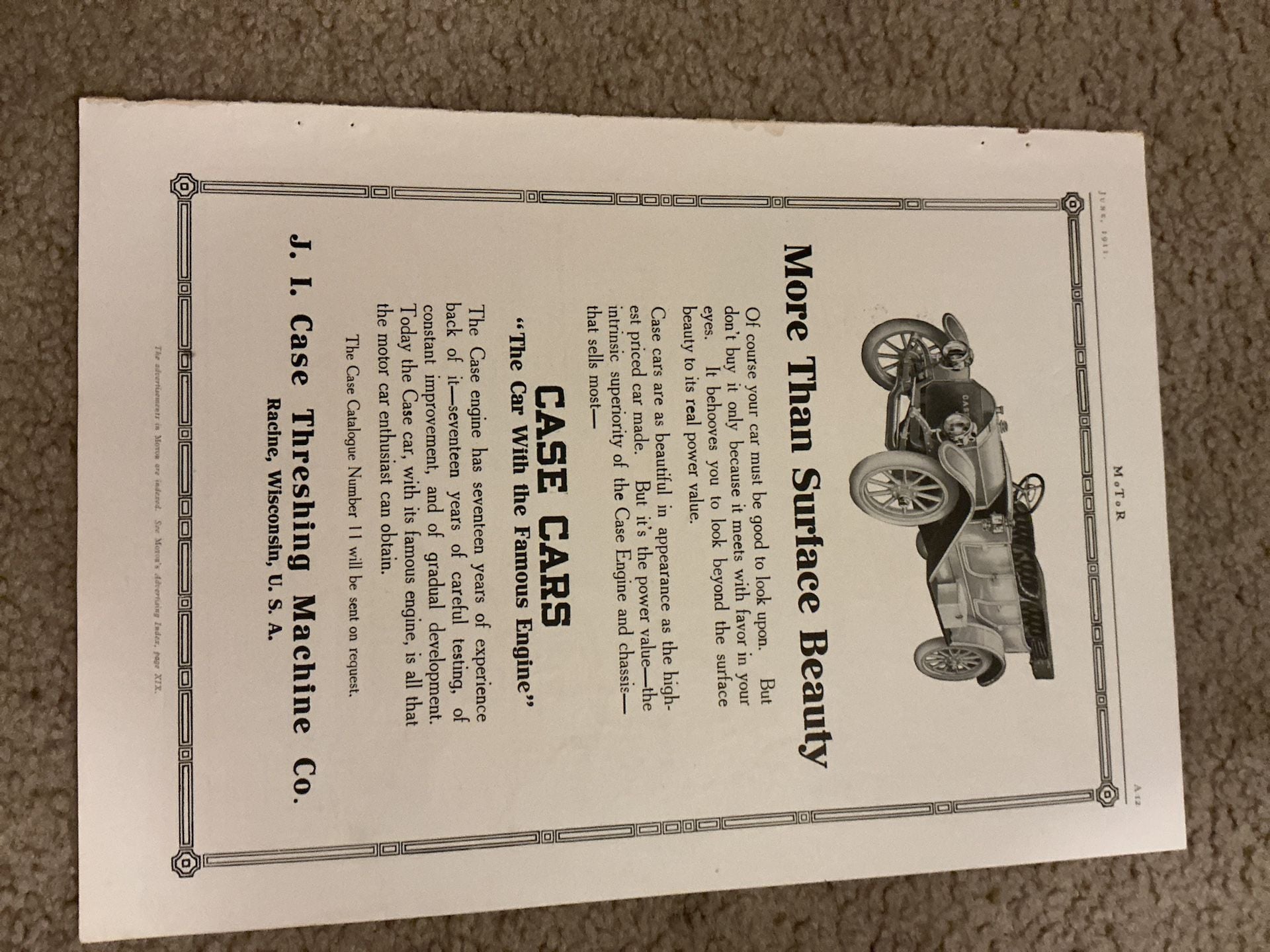 Lot of 6 Vintage 1911 Automobile Magazine Advertisements from MoToR Magazine 4