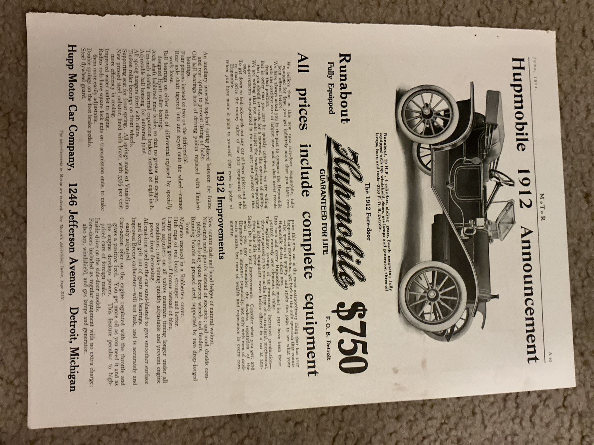 Lot of 6 Vintage 1911 Automobile Magazine Advertisements from MoToR Magazine 5