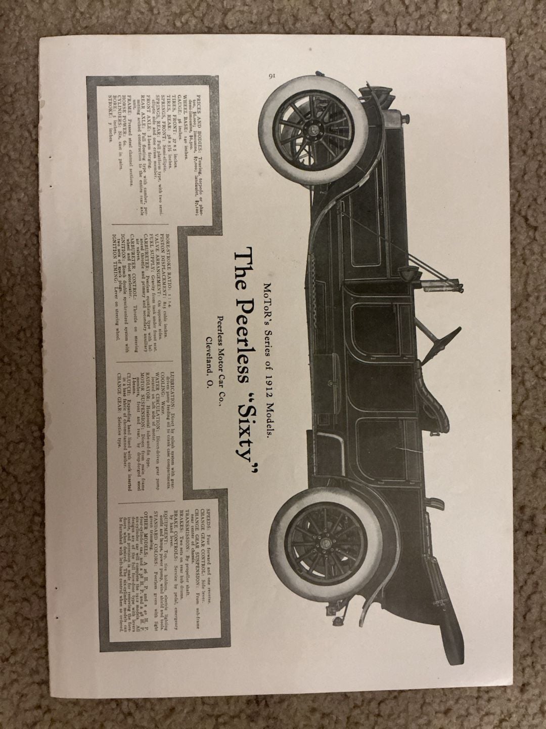 Lot of 6 Vintage 1911 Automobile Magazine Advertisements from MoToR Magazine 13