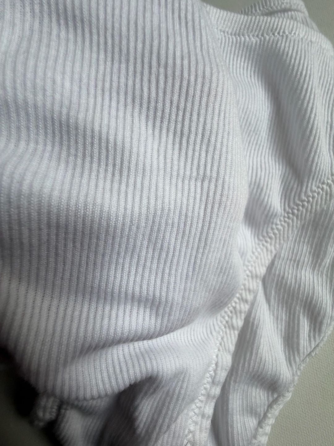 White Ribbed Bikini Underwear Entireworld XL 4