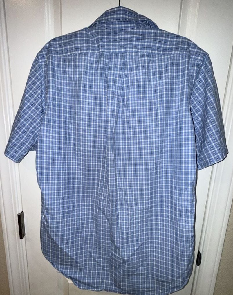 Polo Ralph Lauren Classic Fit Blue Plaid Short Sleeve Button-Down Shirt 5