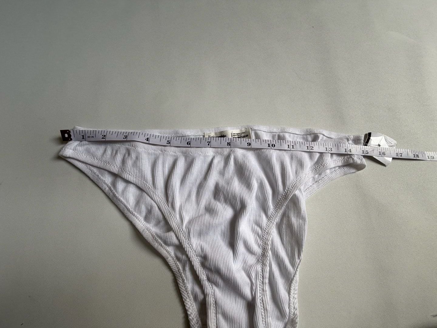 White Ribbed Bikini Underwear Entireworld XL 5