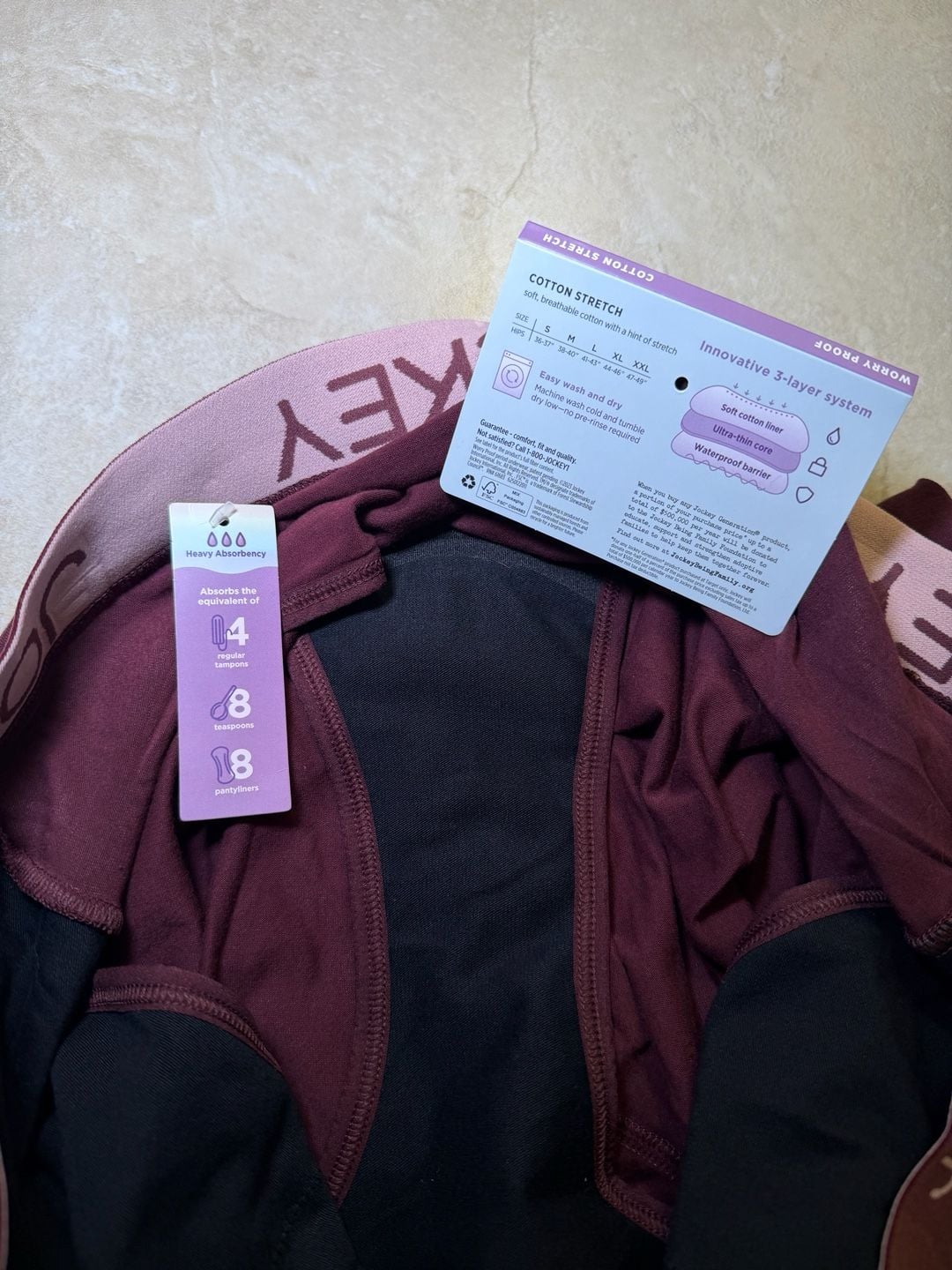 Jockey Generation Worry Proof Cotton Stretch Heavy Absorbency Period Sleep Short 5