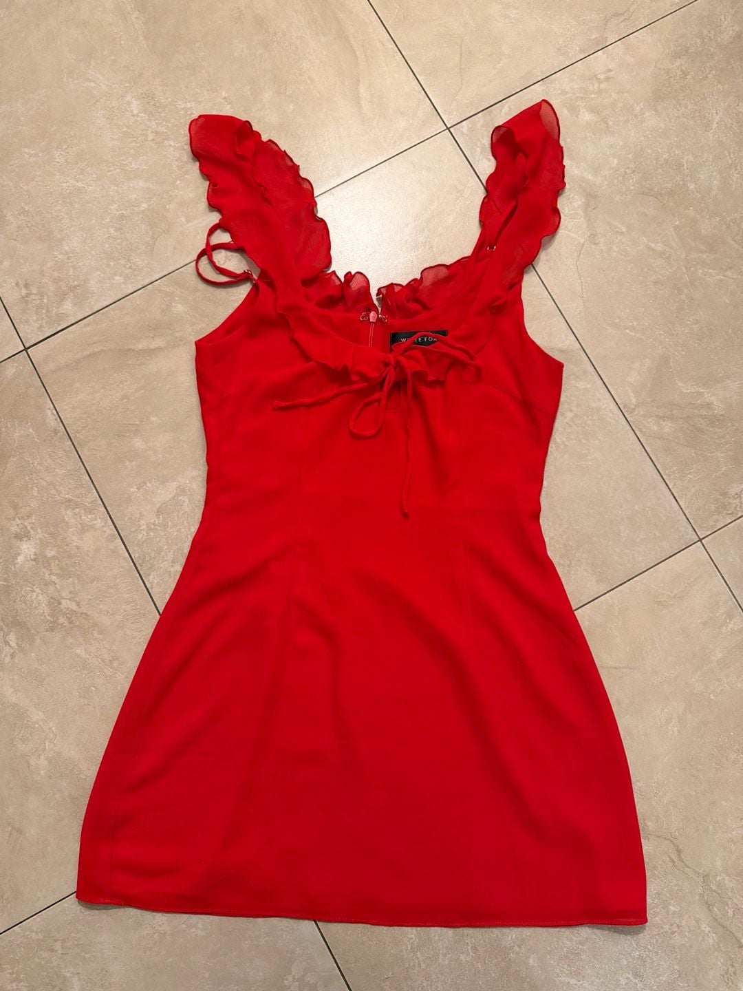 White Fox Boutique Red Ruffle Mini Dress 2