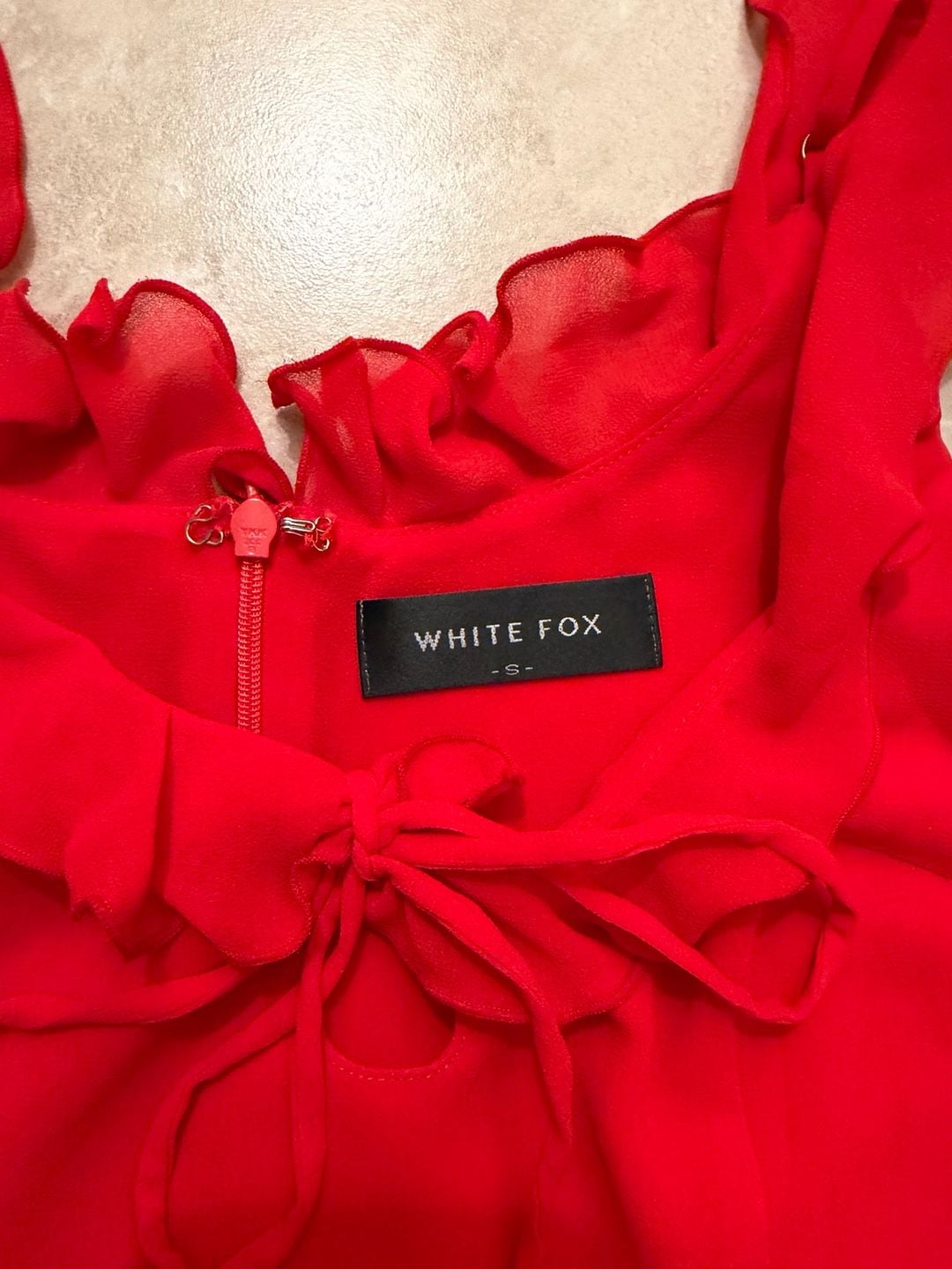 White Fox Boutique Red Ruffle Mini Dress 4