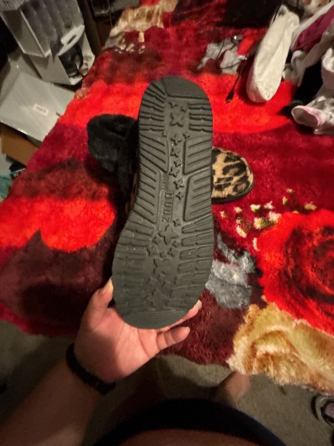 Hey Dude Britt Leopard Faux Fur Lined Slip-On Boots 3