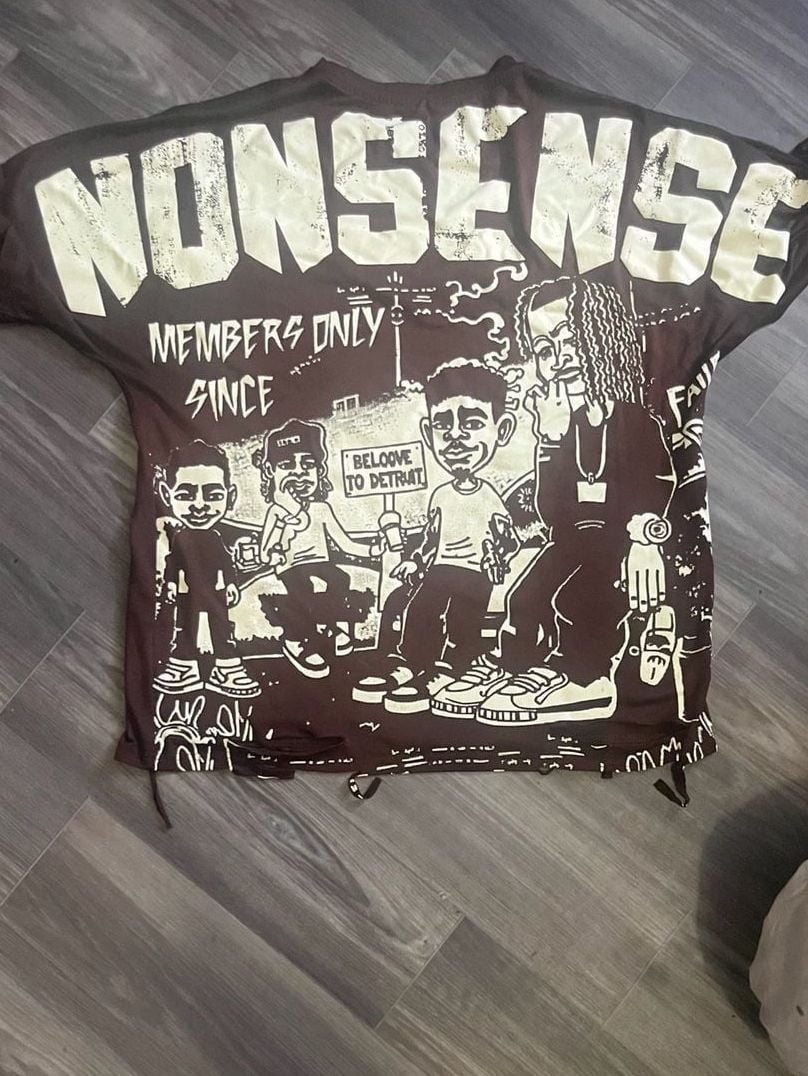 Nonsense brown print tee shirt #skater #streetwear. 2