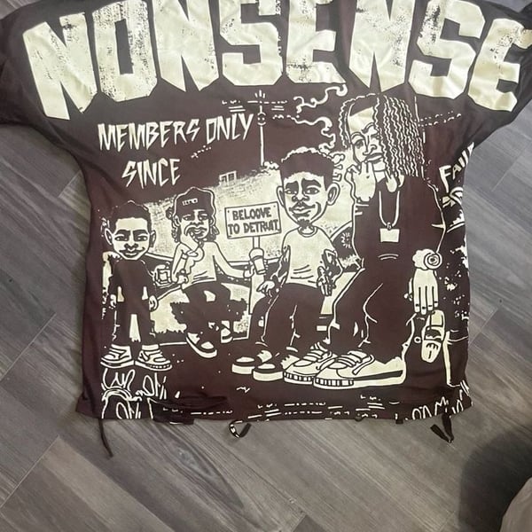 Nonsense brown print tee shirt #skater #streetwear.