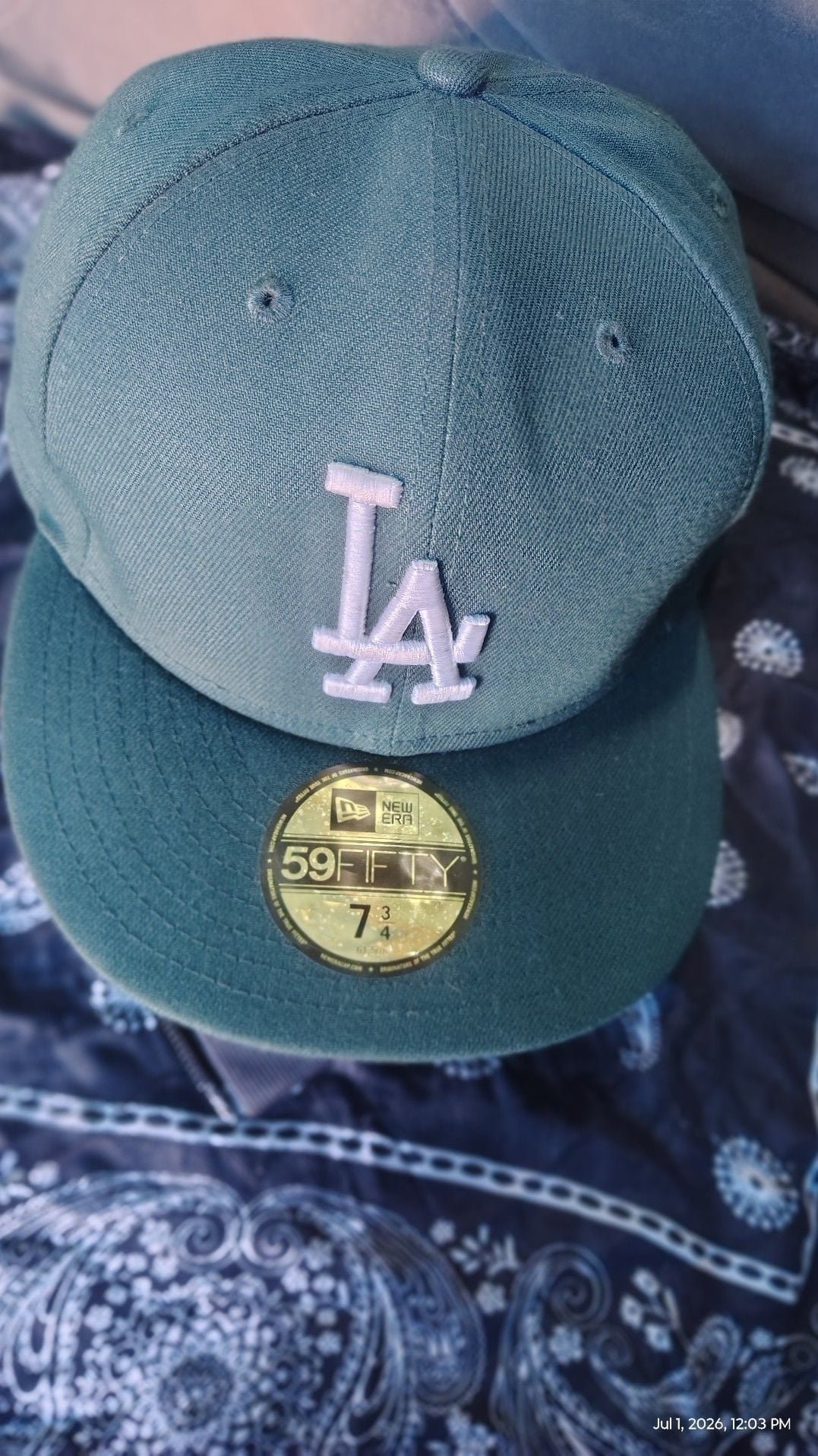New Era Los Angeles Dodgers 59FIFTY Fitted Cap in Dark Green 5