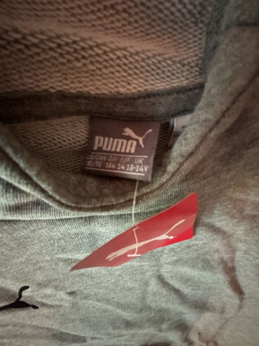 PUMA Liga Casuals Youth XL Boys Grey Pullover Hoodie 7