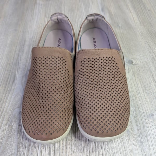 Aravon Women's Lia Perforated Slip-On Sneaker