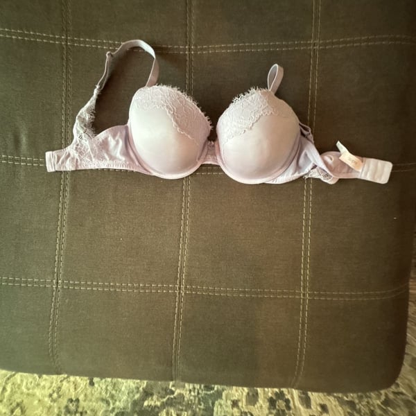 Auden Lavender Lace Trim Lined Demi Bra 34D