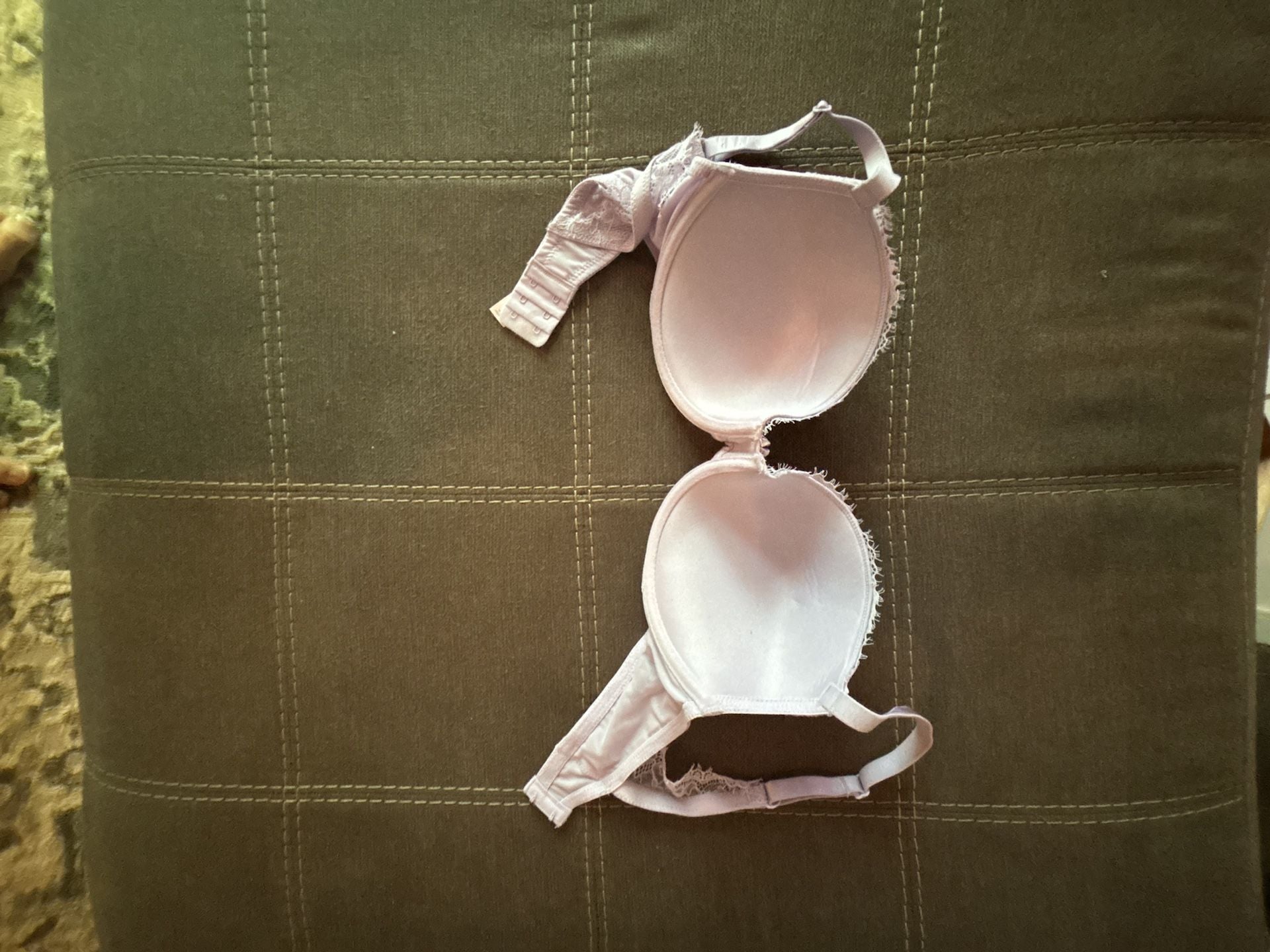 Auden Lavender Lace Trim Lined Demi Bra 34D 3