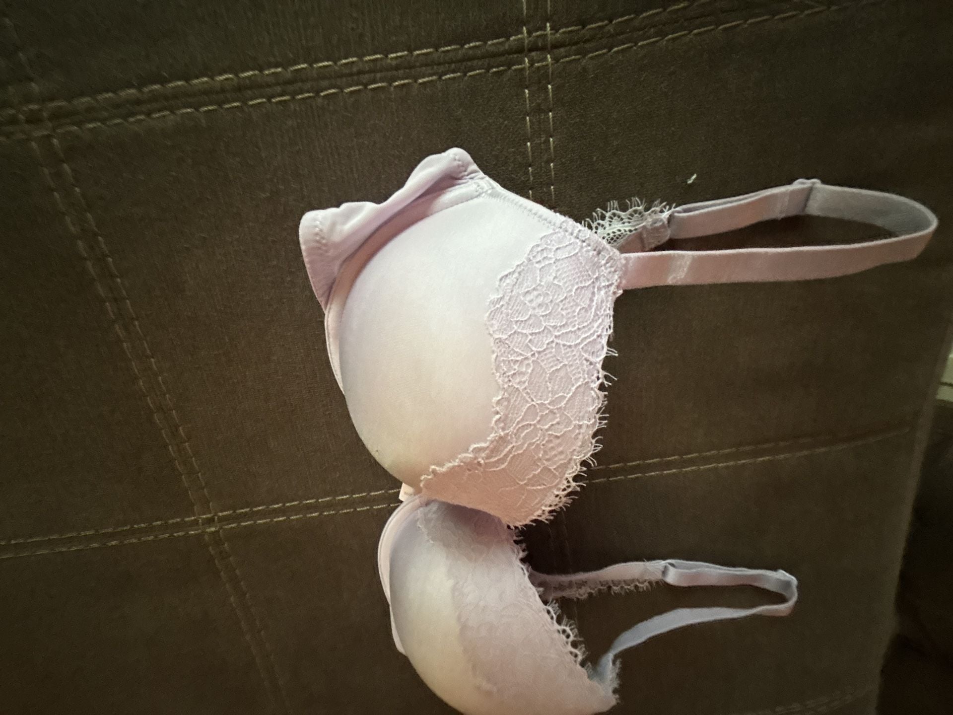Auden Lavender Lace Trim Lined Demi Bra 34D 7